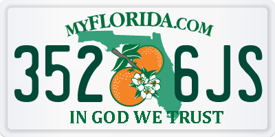 FL license plate 3526JS