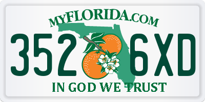 FL license plate 3526XD