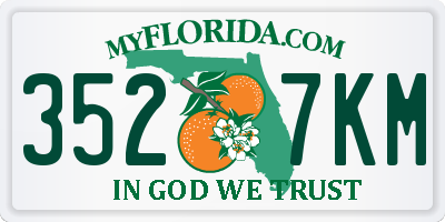 FL license plate 3527KM
