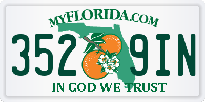 FL license plate 3529IN