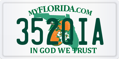 FL license plate 352QIA