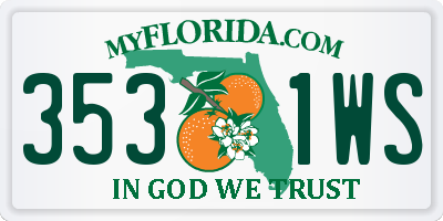 FL license plate 3531WS