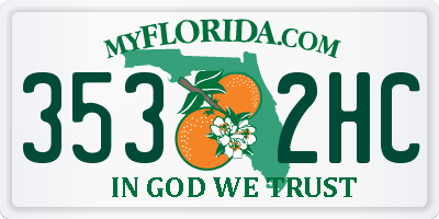 FL license plate 3532HC