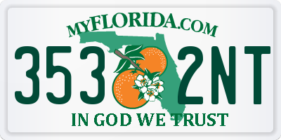 FL license plate 3532NT