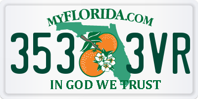 FL license plate 3533VR