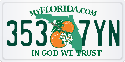 FL license plate 3537YN