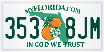 FL license plate 3538JM
