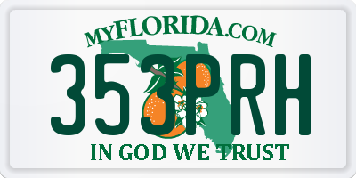 FL license plate 353PRH