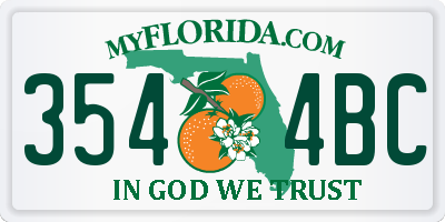 FL license plate 3544BC