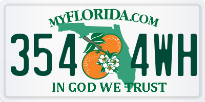 FL license plate 3544WH