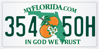 FL license plate 3545OH
