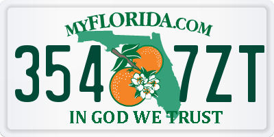 FL license plate 3547ZT