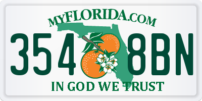 FL license plate 3548BN