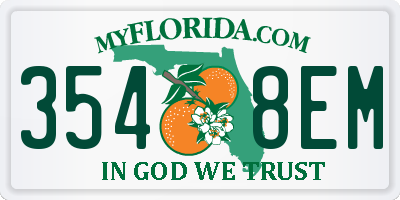 FL license plate 3548EM