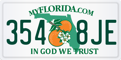 FL license plate 3548JE