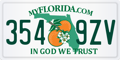 FL license plate 3549ZV
