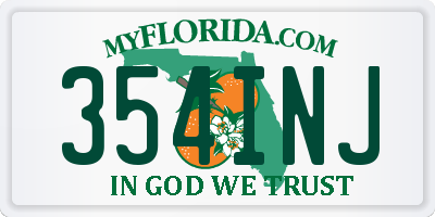 FL license plate 354INJ