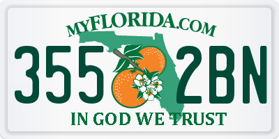 FL license plate 3552BN