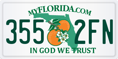 FL license plate 3552FN