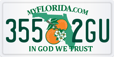 FL license plate 3552GU