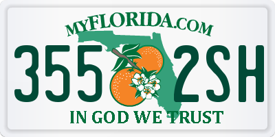 FL license plate 3552SH