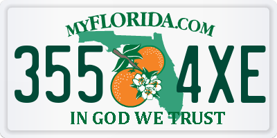 FL license plate 3554XE