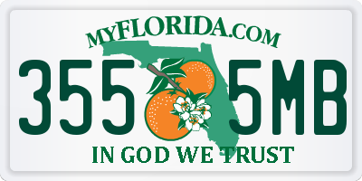 FL license plate 3555MB