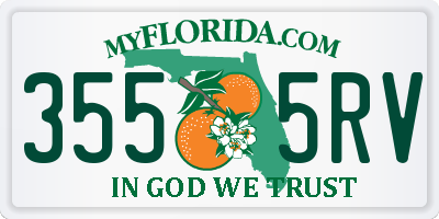 FL license plate 3555RV