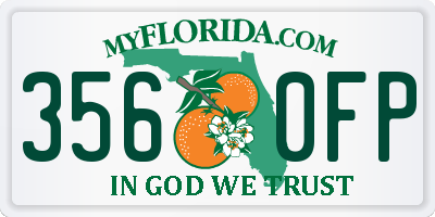 FL license plate 3560FP