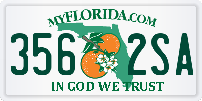 FL license plate 3562SA