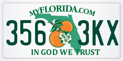 FL license plate 3563KX