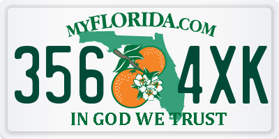 FL license plate 3564XK