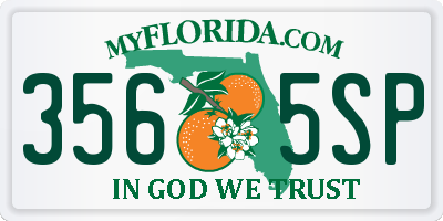 FL license plate 3565SP