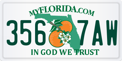 FL license plate 3567AW