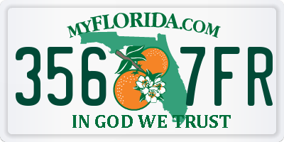FL license plate 3567FR