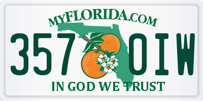 FL license plate 3570IW