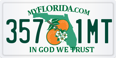 FL license plate 3571MT