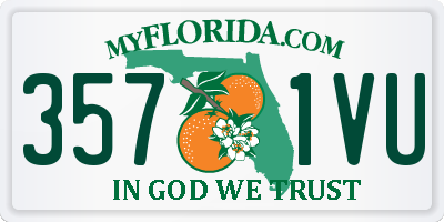 FL license plate 3571VU