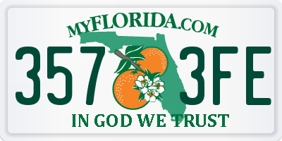 FL license plate 3573FE