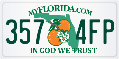 FL license plate 3574FP