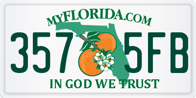 FL license plate 3575FB