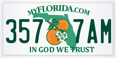 FL license plate 3577AM