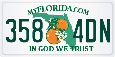 FL license plate 3584DN