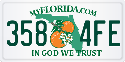 FL license plate 3584FE