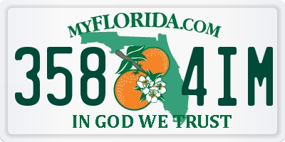 FL license plate 3584IM