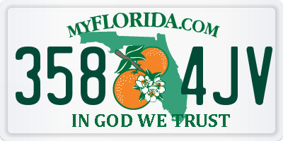 FL license plate 3584JV