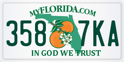 FL license plate 3587KA