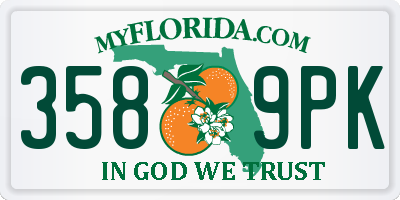 FL license plate 3589PK