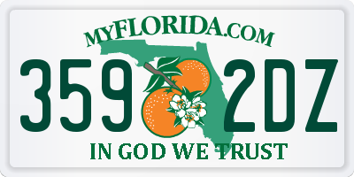 FL license plate 3592DZ