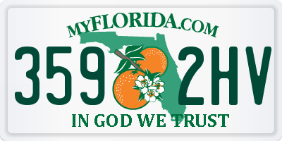 FL license plate 3592HV